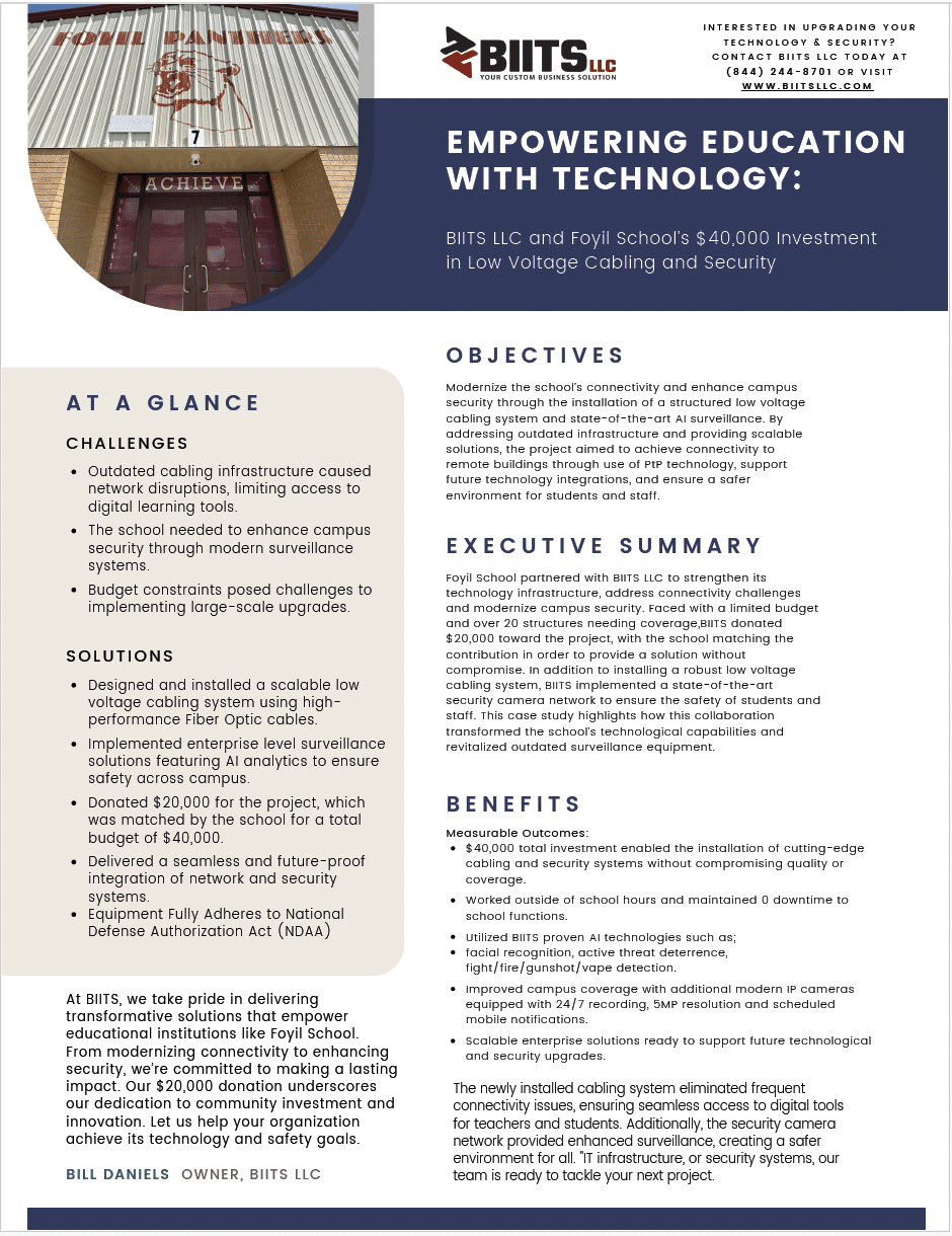 Foyil School - Case Study